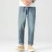 2025 Spring/Summer Japanese-style Loose Straight-cut Casual Micro-Harem Pants_viptrois.com