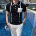 Men's Summer Knitted Contrast Color Lapel Polo Shirt Short Sleeve Breathable Ice Silk Cotton Blend Fashion Trend T-Shirt_viptrois.com