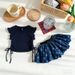 Girls' T-shirt Skirt Set Baby Casual Sweet Fresh Floral Bloom Mini Dress Children's Clothing Ensemble_viptrois.com