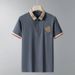 Men's Clothing New Summer Men's Fashion Casual Short Sleeved T Shirt Youth Retro Printed Lapel Ice Silk T Shirt For Men V802_viptrois.com