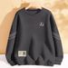 Loose Casual Versatile Men's Sweatshirt Spring Autumn Round Neck Pullover Long Sleeve Base Shirt For Men_viptrois.com