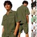 Men's Clothing Summer Thin Men's Loose Casual Light Luxury Workwear Short Sleeved Shirt Shorts Suit Men_viptrois.com
