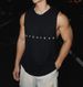 Summer Street Style American Sports Casual Vest For Men With Metal Decoration And Hot Stamping Print_viptrois.com