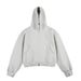 Men's Clothing Heavyweight American High Street Cleanfit Short Hooded Sweatshirt For Men And Women Loose Thickened Boxy Cardigan Jacket_viptrois.com