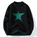Dropshipping Autumn Winter New Knitted Round Neck Men's Sweer Warm Unisex Casual Fit Couple Five-Pointed Star Thick_viptrois.com