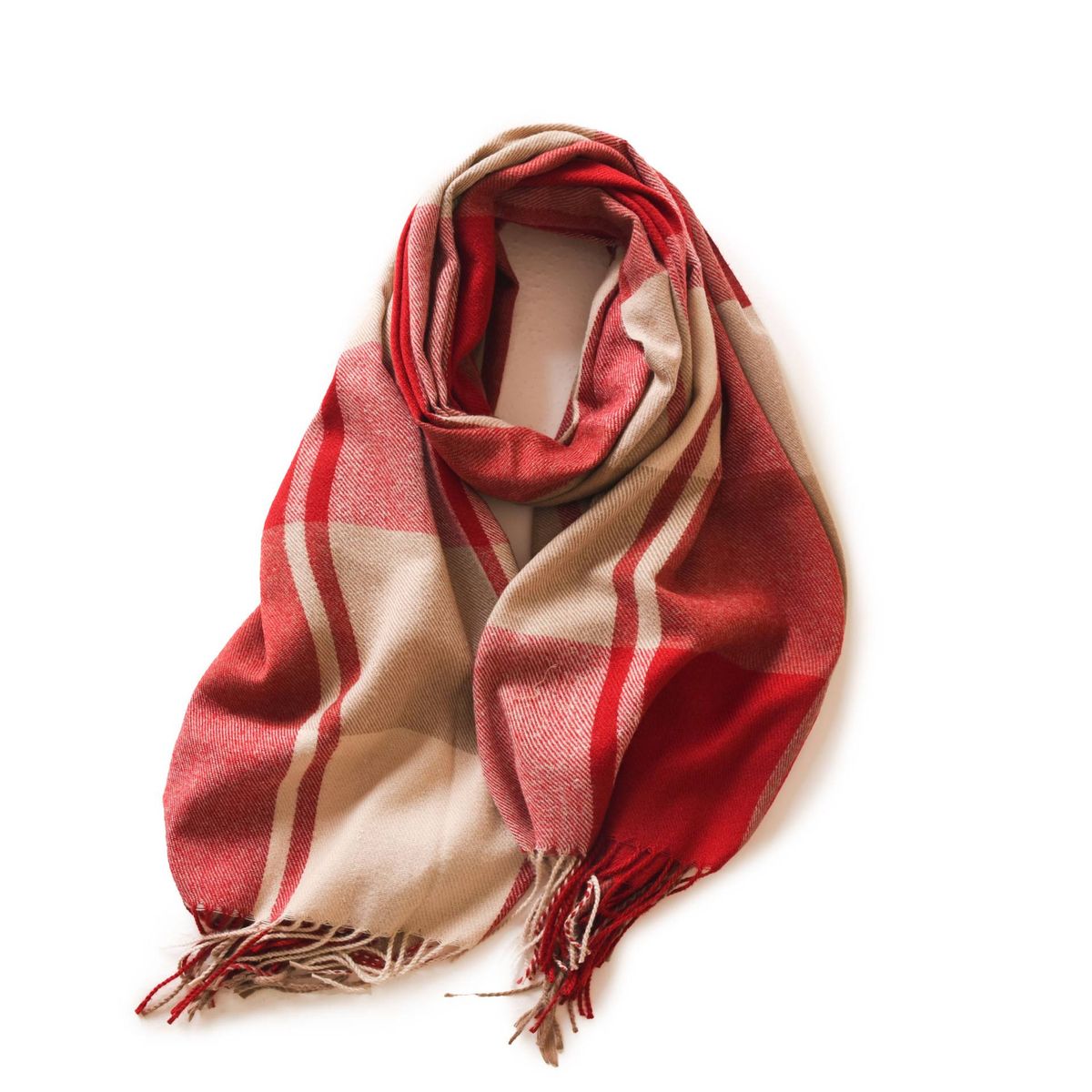 New hot-selling plaid scarf shawl thick warm fringe scarf fashion must-have_viptrois.com