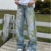 Men's Clothing Floral Embroidered Jeans Men Women - Loose Fit Straight Leg Distressed Denim Pants Vintage Wash Comfortable Cotton Blend Streetwear_viptrois.com