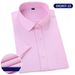 Men's Clothing Summer Business Short Sleeve Shirt – Breathable Cotton Blend, Wrinkle-Resistant & Office Ready (Slim Fit For Professionals)_viptrois.com