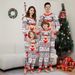 Christmas Santa Deer Snow striped Christmas family dress printed home dress pajamas_viptrois.com