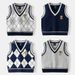 kids'clothing Boy's sweater vest baby V-neck sleeveless sweater_viptrois.com