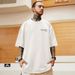 Oversize American Trendy Brand Fat Men's T-Shirts Large Size Loose Bear Print Pure Cotton Short Sleeved T Shirt Half Sleeved Summer Trend Tops_viptrois.com