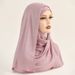 Women's Scarves New Wave Hot Diamond Lazy Convenient Headscarf Muslim Ladies Mercerized Cotton Fashionable Head Wrap Shawl_viptrois.com
