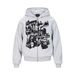Rock Character Print Hooded Cardigan Sweatshirt For Men, Autumn Loose High Street Trendy Ins Casual Hoodie Outerwear_viptrois.com