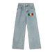 American Style Fun Butterfly Embroidery Washed Straight Jeans Unisex New Street Loose Wide Leg Slimming Long Pants_viptrois.com