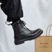 European Warm Series Genuine Martin For Men, British Style, Summer Versatile Workwear Motorcycle Boots, Ins Black High-top Leather Shoes,_viptrois.com