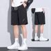 Men's Ice Silk Shorts, Summer Thin, Casual, Loose, Quick-drying Mesh Beach Pants, Worn Over Workwear, Sporty Capri Pants_viptrois.com