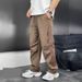 Men's Clothing Men's Winter Fleece-Lined Work Pants With Waterproof Fabric, Multi-Pockets, Straight Leg For Outdoor & Casual Wear (Black, Coffee)_viptrois.com