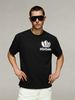 Summer New Men's Short Sleeve Tee, Simple Leaf & Letter Chest Print, Outdoor Sports Trendy Casual Top_viptrois.com