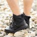 Combat Boots Medium Tactical Boots Black Desert Boots Rubber Sole_viptrois.com