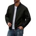 Men's Waffle Knit Zip-up Fleece Jacket With Stand Collar & Pockets – Winter Warm Thickened Pullover For Casual & Outdoor_viptrois.com