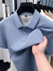 100% Cotton Summer Men's Fashion Business Casual Short Sleeve Polo Shirt Comfortable Versatile High-end New Top_viptrois.com