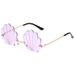 Flower Frameless Sunglasses - European & American Style (Shell Pattern, Catwalk & Street Fashion Trend Glasses)_viptrois.com
