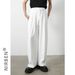 Men's Clothing Four Colors Men's Suit Trousers Drape Suit Trousers Straight Loose Wide Leg Trousers Versatile Casual Trousers_viptrois.com