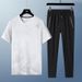 Leisure Summer New Sports Set Men's Short Sleeved T-Shirt Long Pants Fitness Quick Drying Running Leisure Two_viptrois.com