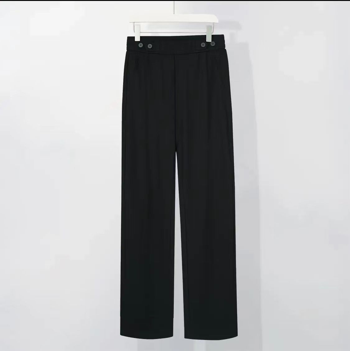 Men's Lightweight Breathable Dress Pants – Slim-Fit Straight Cut With Wrinkle-Resistant Polyester For Office & Travel (Black/Dark Grey/Khaki)_viptrois.com