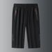 Men's Clothing New Style Ice Silk Quick Drying Cropped Pants Trendy Summer Sports Shorts Ice Silk Cropped Pants_viptrois.com