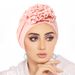 New Trendy Floral Headscarf Solid Color Hat, Elastic Toe Cap, Women's Versatile Pullover Hat_viptrois.com