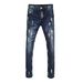 Best-selling Ripped Men's Jeans, Small Feet, Elastic Spring And Summer Men's Hand-painted Printed Long Pants_viptrois.com