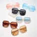 Hot Sale Square Woman Retro Vintage Gradient Sunglasses Oversized Female Clear Lens Black White Oculos De Sol Glasses Women_viptrois.com