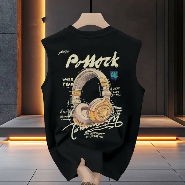 A New Round Neck Sleeveless T-shirt From A Trendy Brand For The Summer Of 2025, A Loose And Casual Men's Top_viptrois.com