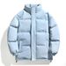 Winter Stand-up Collar Cotton-padded Jackets For Men, Thick And Warm Bread Jackets, Loose And Large-sized Couple Solid-colored Cotton-padded Jackets_viptrois.com