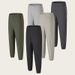 Men's Slim-Fit Jogger Pants 90% Nylon 10% Spandex Casual Tapered Sweatpants With Cuffed Hem ( Streetwear & Gym Ready (Sizes M-4XL)_viptrois.com