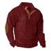 New Men's Outdoor Jacket For Autumn And Winter, Corduroy Casual Stand-up Collar Long-sleeved Sweatshirt_viptrois.com