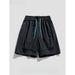 Men's Quick Drying Athletic Shorts Loose Fit mid Length Summer Cool Feel Beachwear Japanese Style Five Point Functional Design_viptrois.com