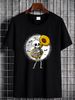 Skeleton Playing Sousaphone Tuba Instrument Halloween Band T Shirt Men Top For Everyday Wear Streetwear Slightly Summer Breathable Versatile_viptrois.com