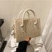 Women's Shoulder Bags A Trendy Solid-color Pp Woven, Elegant And Retro Small Square Single-shoulder Crossbody Bag For A Stylish And Trendy Woman_viptrois.com