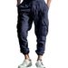 Workwear Casual Men's Trousers Large Size With Drawstring Multi Pocket Wide Tube Thin Cotton And Linen Summer Pants_viptrois.com