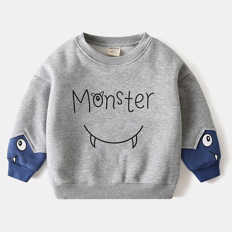 Cartoon Children's Clothing Boys' Sweatshirt Korean Style Baby Thick Fashionable Children's Clothing Jacket_viptrois.com