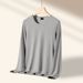 50S Cotton Spring And Autumn 2026 New Men's Long-sleeved T-shirt Bottoming Shirt Thin High-end Versatile Top_viptrois.com