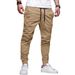 Men's Utility Jogger Pants – High-Waisted Streetwear Trousers With Cargo Pockets (S-3XL, 7 Colors, Polyester)_viptrois.com