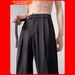 Men's Black Casual Suit Pants Japanese Style Spring/Summer Light Luxury High Quality Drape Loose Straight Leg Wide Leg Trousers_viptrois.com