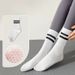Yoga Socks Women's Mid Tube Socks Non Slip Silicone Indoor Fitness Floor Socks Pilates Women's Sports Socks_viptrois.com