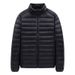 Ultra-Lightweight Packable Down Jacket – 600FP Goose Feather, Stand Collar & Hooded Options, Business Casual Essential (Black/Red/Navy/Blue/Gray)_viptrois.com