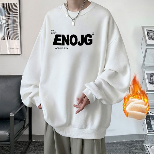 Men's Autumn 2025 New Trendy Brand Loose Crew Neck Long Sleeve Versatile Men's Clothing_viptrois.com