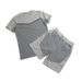 Men's Summer Two Piece Suit High End Sports Casual Short Sleeved Set Cotton Fashionable_viptrois.com