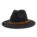British style brown tassel jazz hat retro Panama hat wool felt hat classic hat_viptrois.com